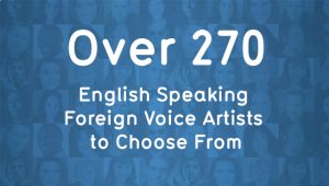 Over 200 English accent voice artists