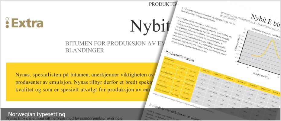 Norwegian typesetting